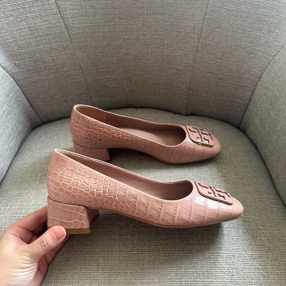 NWOT: Tory Burch Georgia Snake Skin Pump - Picture 1 of 9